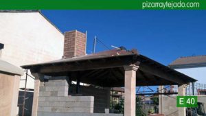 Ejecución de tejado de pizarra en Palencia. Piedra pizarra Palencia.