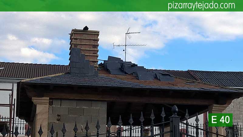 Precioso tejado pizarra Palencia. E 40 Pizarra para tejado de montaña.