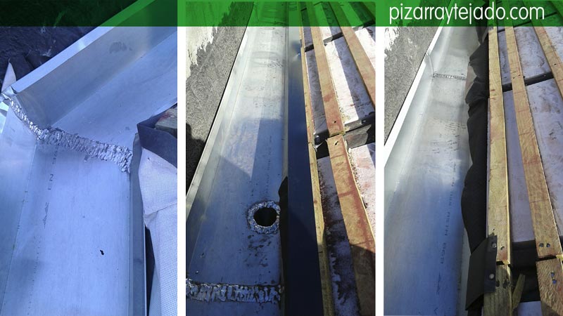 Detalles de remates y colocación de zinc en tejados y cubiertas.