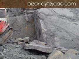 Foto de cantera de pizarra natural en León.