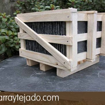 Pallet de pizarra natural de León para tejados y cubiertas. pizarraytejado.com.
