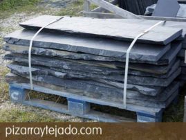 Vierteaguas de piedra natural de pizarra para ventanas. Peldaños para escaleras de pizarra natural. Pizarra para decorar.