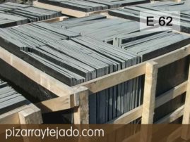 E 62 plaqueta de pizarra decorativa para interior. Pizarra natural para interiores. Disponible con "coating". Pizarra en rama. Pizarra granel.