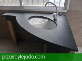 Encimera de piedra pizarra.