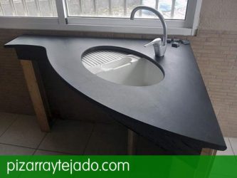 Encimera de piedra pizarra.