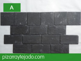 Azulejos de pizarra colocación en paredes de baños y cocinas.