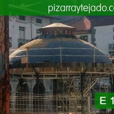 Colocación de pizarra San Sebastián pico pala E 10. Pizarra Euskadi.