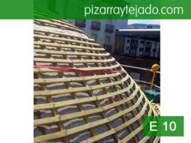 Colocación doble rastrel para cubierta de pizarra Euskadi.