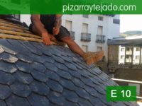 Maestro pizarrista colocación pizarra Euskadi. Obra en Donostia.