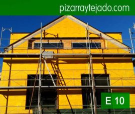 Schieferfassaden Österreich. Inicio de obras en fachada de pizarra. Obra en Bregenz (Austria).Schieferfassaden Österreich. Fachada de pizarra. Obra en Bregenz (Austria) .