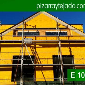 Schieferfassaden Österreich. Inicio de obras en fachada de pizarra. Obra en Bregenz (Austria).Schieferfassaden Österreich. Fachada de pizarra. Obra en Bregenz (Austria) .