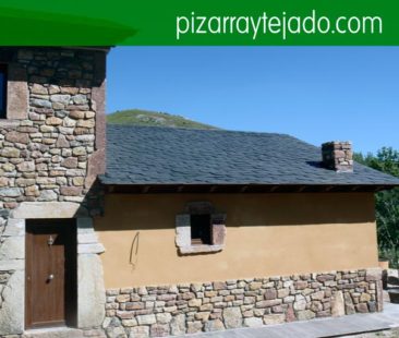 Col·locació de teulades de pissarra Pirineus. Colocación de pizarra en tejados. Pissarra Catalunya. Pissarra Barcelona. Pissarra natural.