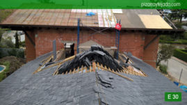 Como reparar cubierta pizarra Madrid. Pizarra negra para tejado en Madrid 50x25. Directamente desde cantera en El Bierzo.