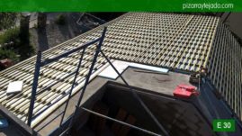 Como se hace un tejado de pizarra en Madrid. Colocación de triple rastrel. Cubierta de pizarra negra Madrid. Pizarra de León.