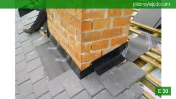 Detalle de remate en tejado de pizarra Colmenar Viejo Madrid. Almacén pizarra Madrid Villalba.