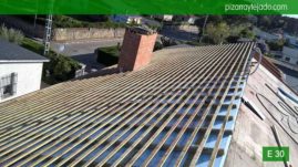 Tejado pizarra Madrid. Montaje de triple rastrel. Cubierta de pizarra en Madrid. Colmenar Viejo.