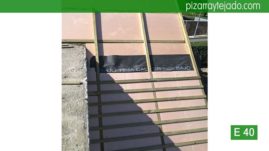 Detalle de doble rastrel para colocación pizarra en cubierta Madrid. Cerceda (Moralzarzal).