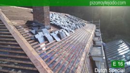 Colocación de pizarra natural E16 Dutch Special. Leien dak plaatsen België. Pizarra E16 Dutch Special para cubiertas en Bégica y Holanda. België leien dak.