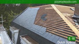 La pizarra en cubierta colocada en Flandes es Premium E16 Dutch Special. Pizarra en cubierta.