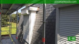 Obra de retirada de teja por pizarra primera calidad en Flandes. Cambiar pizarra tejado.
