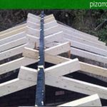 Estructuras de madera para tejado de pizarra en Ponferrada. Tejado de pizarra en Ponferrada.
