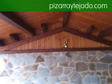 Remate interior de cenador. Obra civil León.