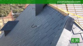 Ejecución de tejado de pizarra del Bierzo. Pizarra Sierra Madrid.