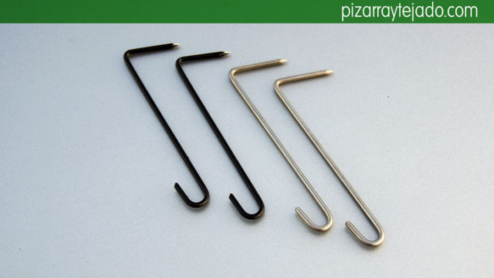 Ganchos de acero inoxidable para colocación de pizarra en tejados y cubiertas. Ganchos pizarra.