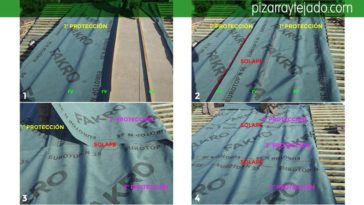 Instalación doble membrana en tejado de pizarra.