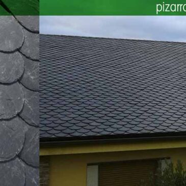 Tejados pizarra colocación. Colocación de pizarra (calidad exportación) rombo con gancho.