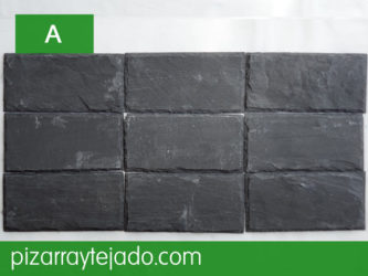 Azulejo de piedra pizarra decoración. Formato rectangular.