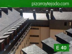 Colocación de pizarra E 40 Alta Montaña estación de ski de San Isidro León. Pizarra Asturias.