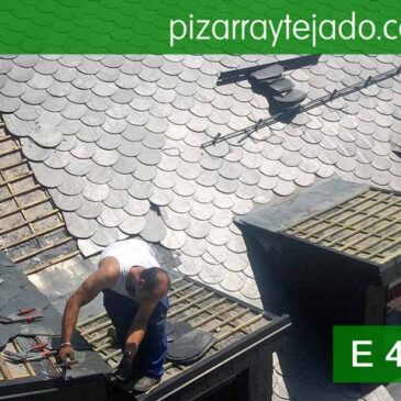 Pizarra Asturias. Colocación de pizarra en hotel de estación de ski de San Isidro León.