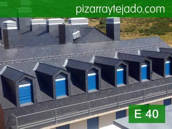 Pizarra Asturias. Colocación pizarra E 40 Alta Montaña. Estación de ski de San Isidro.