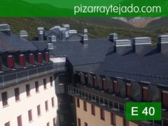 Pizarra León. Colocación pizarra E 40 Alta Montaña. Estación de ski de San Isidro.