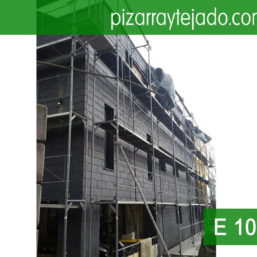 Fachada de pizarra en Austria. Schieferfassaden. Austria schiefer. Spanish Natural slate. Schiefer aus Spanien. Pizarra de España. Ardoise.