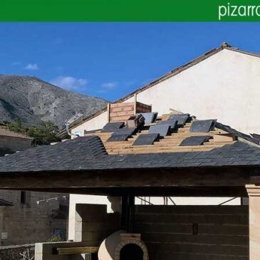 Tejados y cubiertas de pizarra en Palencia. Pizarra para tejado de montaña.
