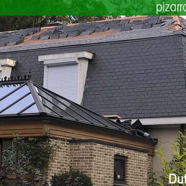 Venta y colocación pizarra en cubierta situada en Flandes België. Colocación pizarra en cubierta.