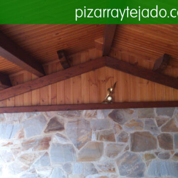 Remate interior de cenador. Obra civil León.